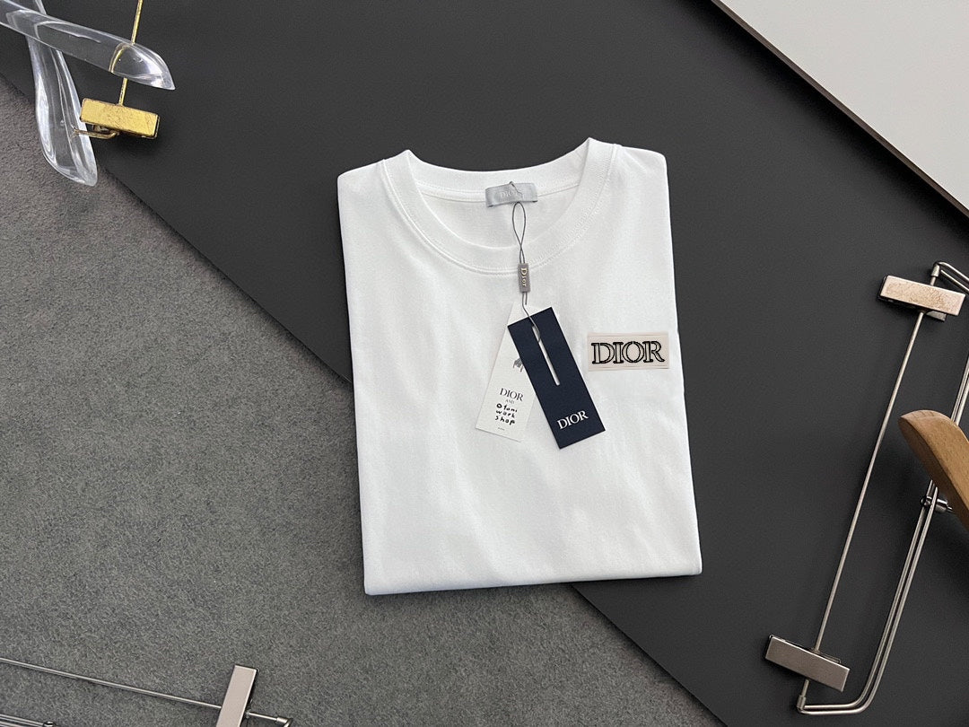 DIOR 2025 Early Spring Gold Thread Logo T-Shirt | Sizes S–XXL