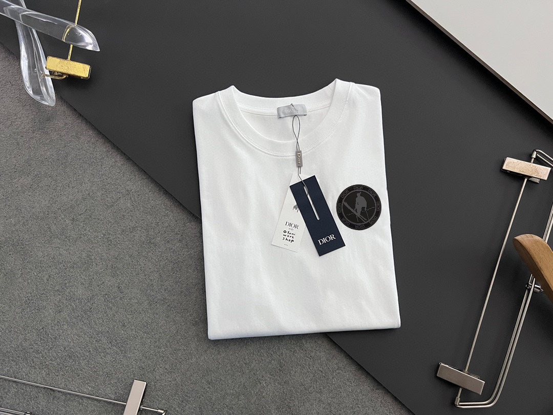 DIOR 2025 Early Spring Gold Thread Logo T-Shirt | Sizes S–XXL
