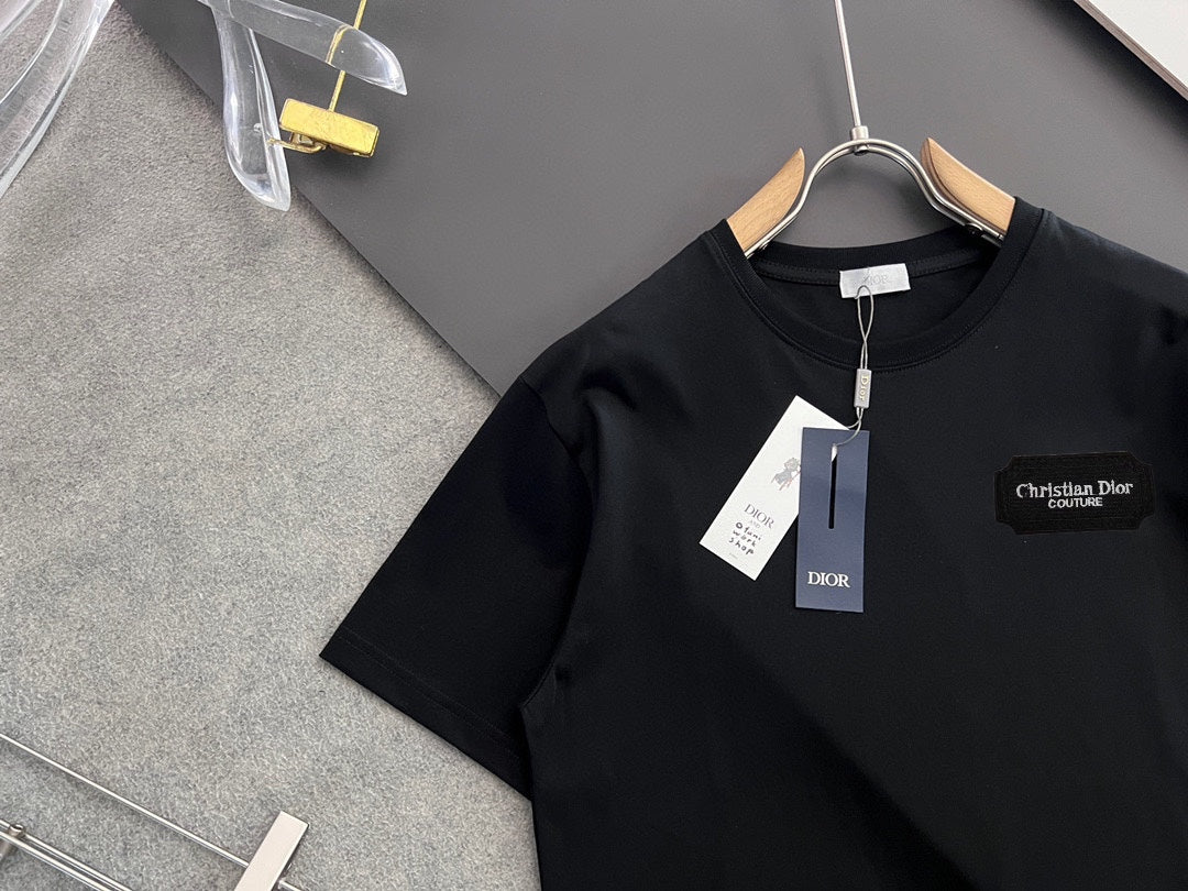 DIOR 2025 Early Spring Gold Thread Logo T-Shirt | Sizes S–XXL