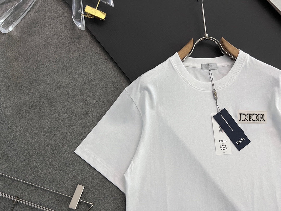 DIOR 2025 Early Spring Gold Thread Logo T-Shirt | Sizes S–XXL