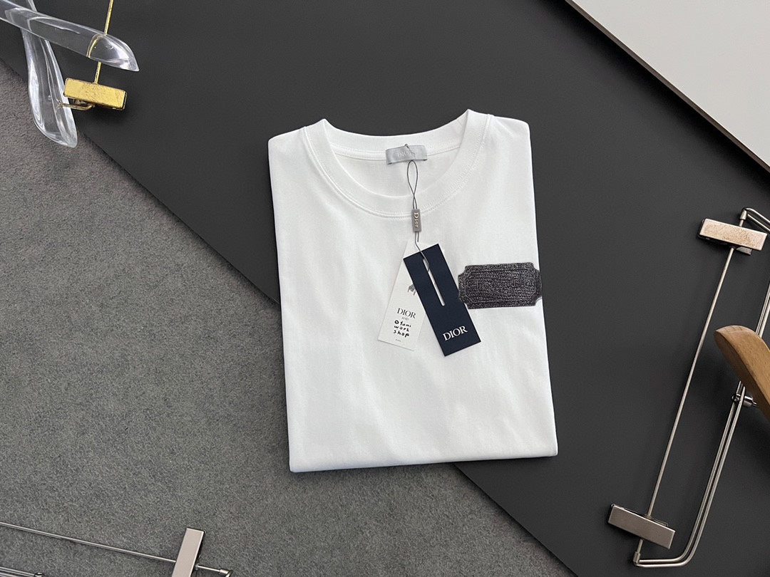 DIOR 2025 Early Spring Gold Thread Logo T-Shirt | Sizes S–XXL
