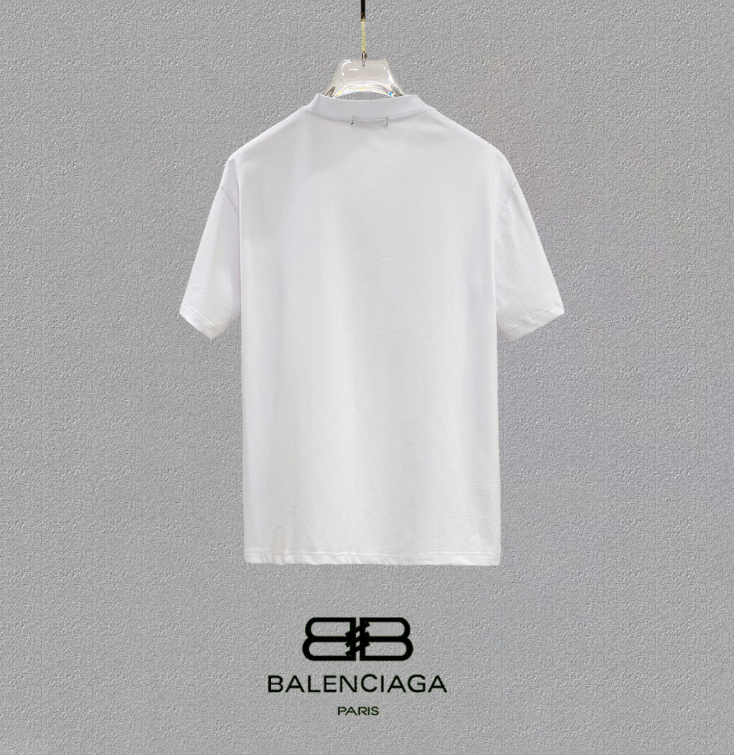 BALENCIAGA 25SS Premium Logo Print Patch Crewneck T-Shirt – Unisex |