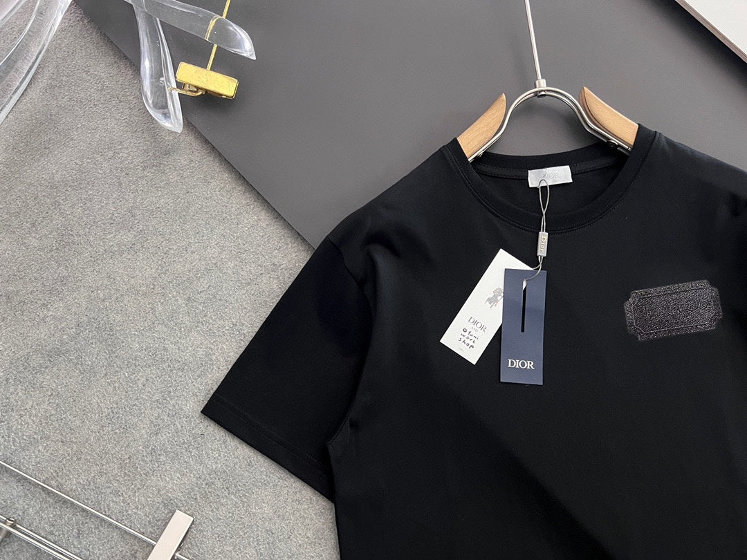 DIOR 2025 Early Spring Gold Thread Logo T-Shirt | Sizes S–XXL
