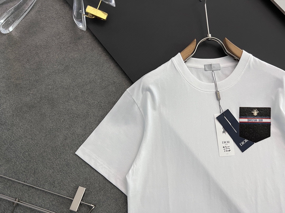 DIOR 2025 Early Spring Gold Thread Logo T-Shirt | Sizes S–XXL