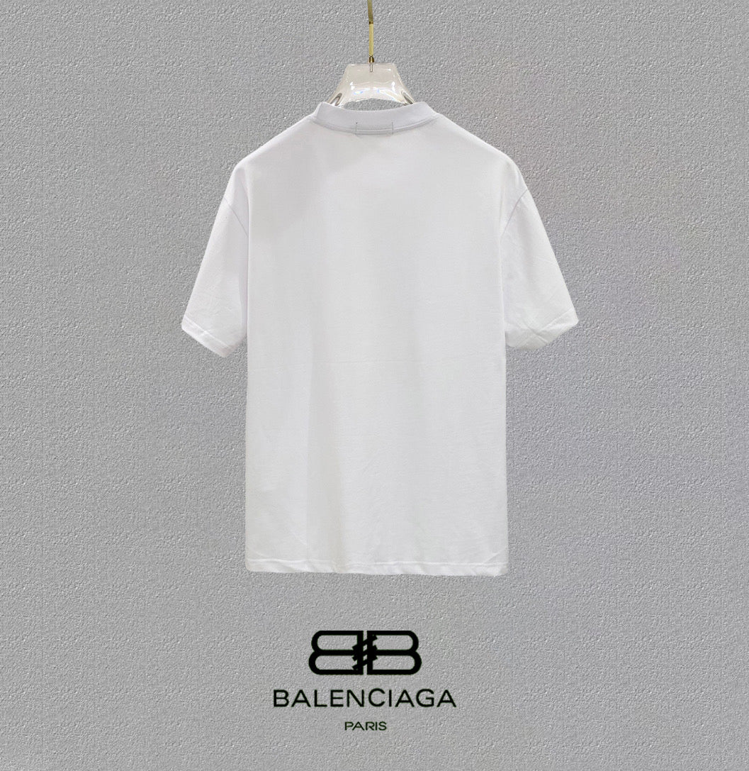 BALENCIAGA 25SS Premium Logo Print Patch Crewneck T-Shirt – Unisex