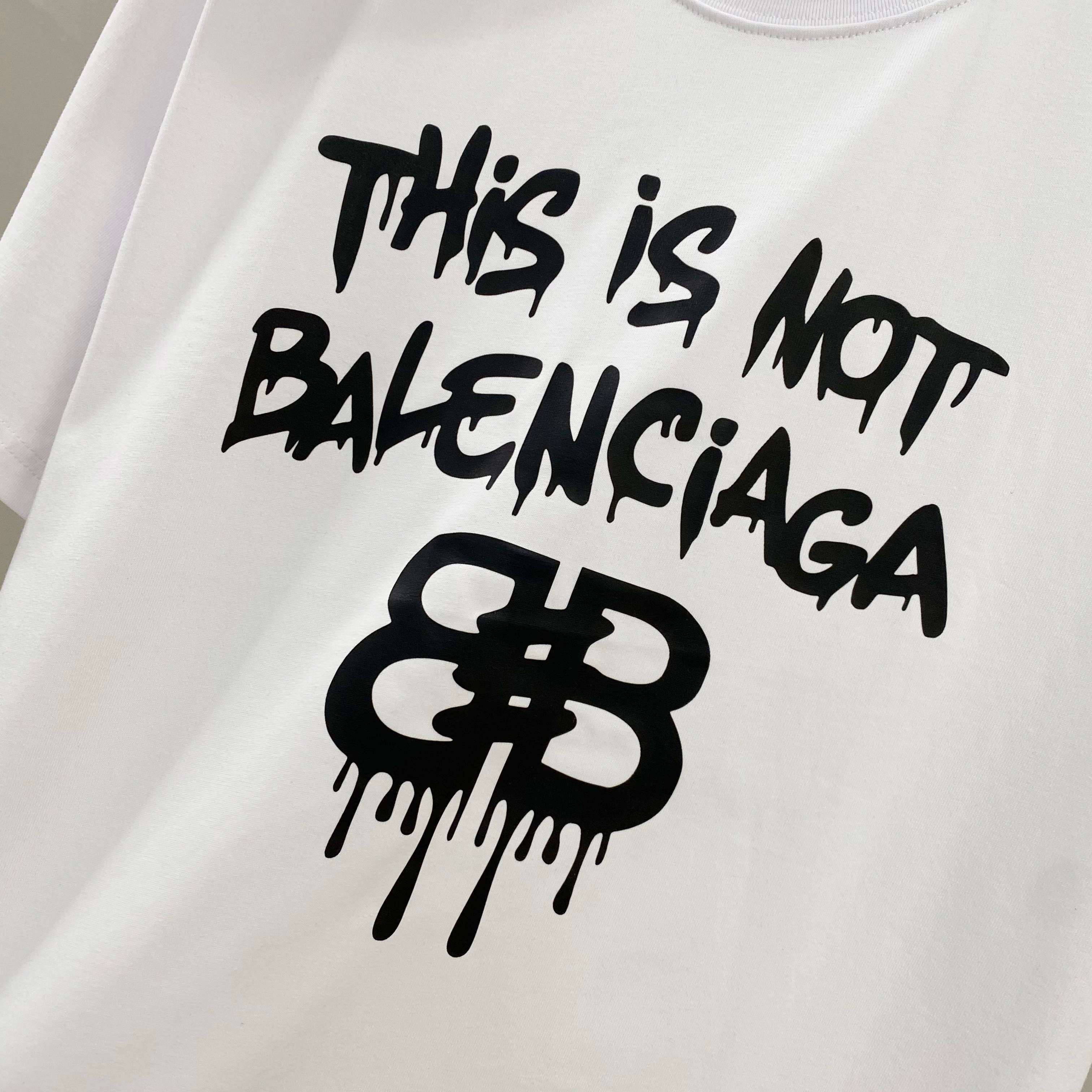 BALENCIAGA 25SS Premium Logo Print Patch Crewneck T-Shirt – Unisex