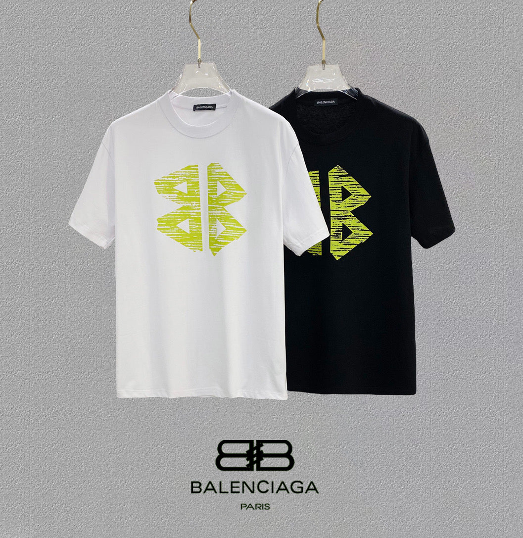 BALENCIAGA 25SS Premium Logo Print Patch Crewneck T-Shirt – Unisex