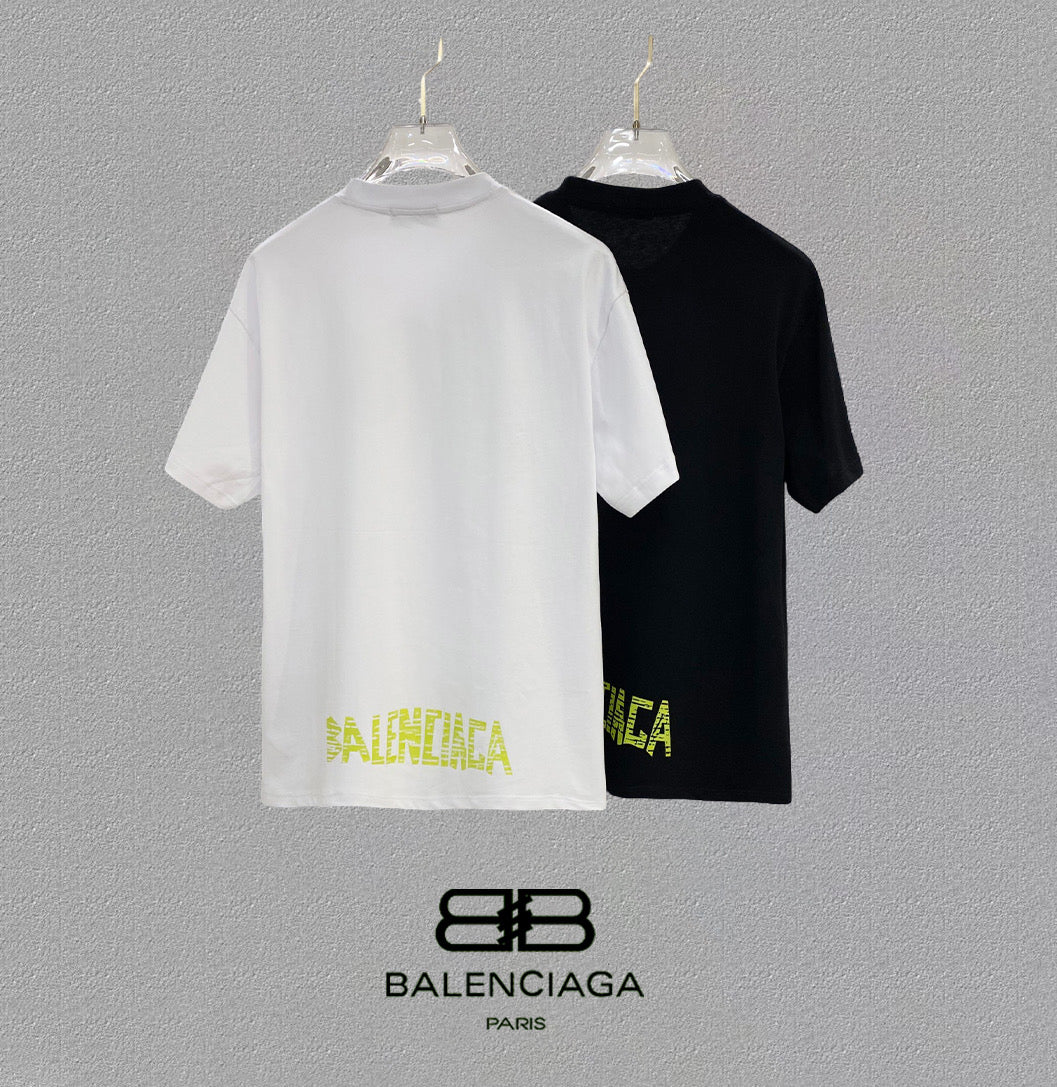 BALENCIAGA 25SS Premium Logo Print Patch Crewneck T-Shirt – Unisex