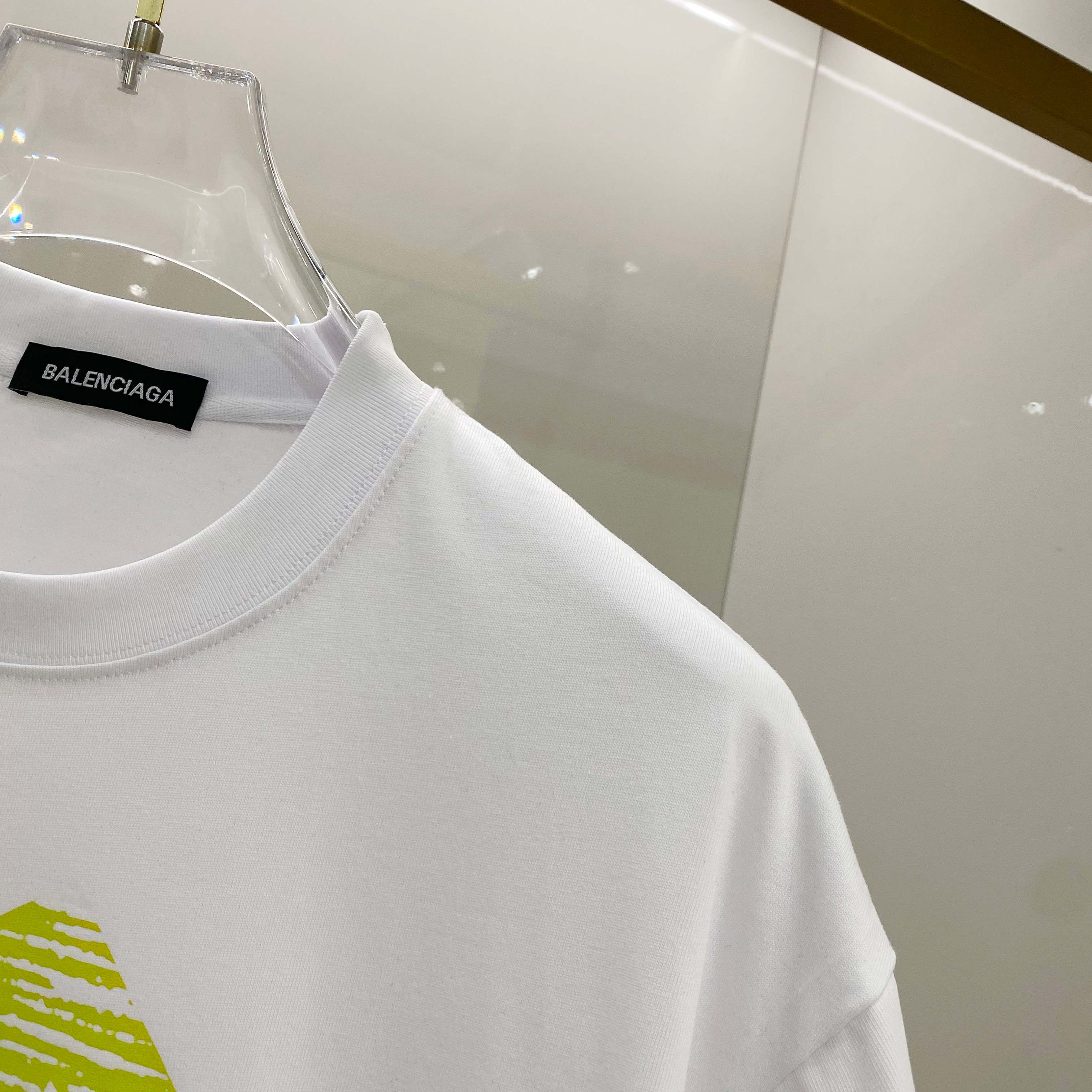 BALENCIAGA 25SS Premium Logo Print Patch Crewneck T-Shirt – Unisex