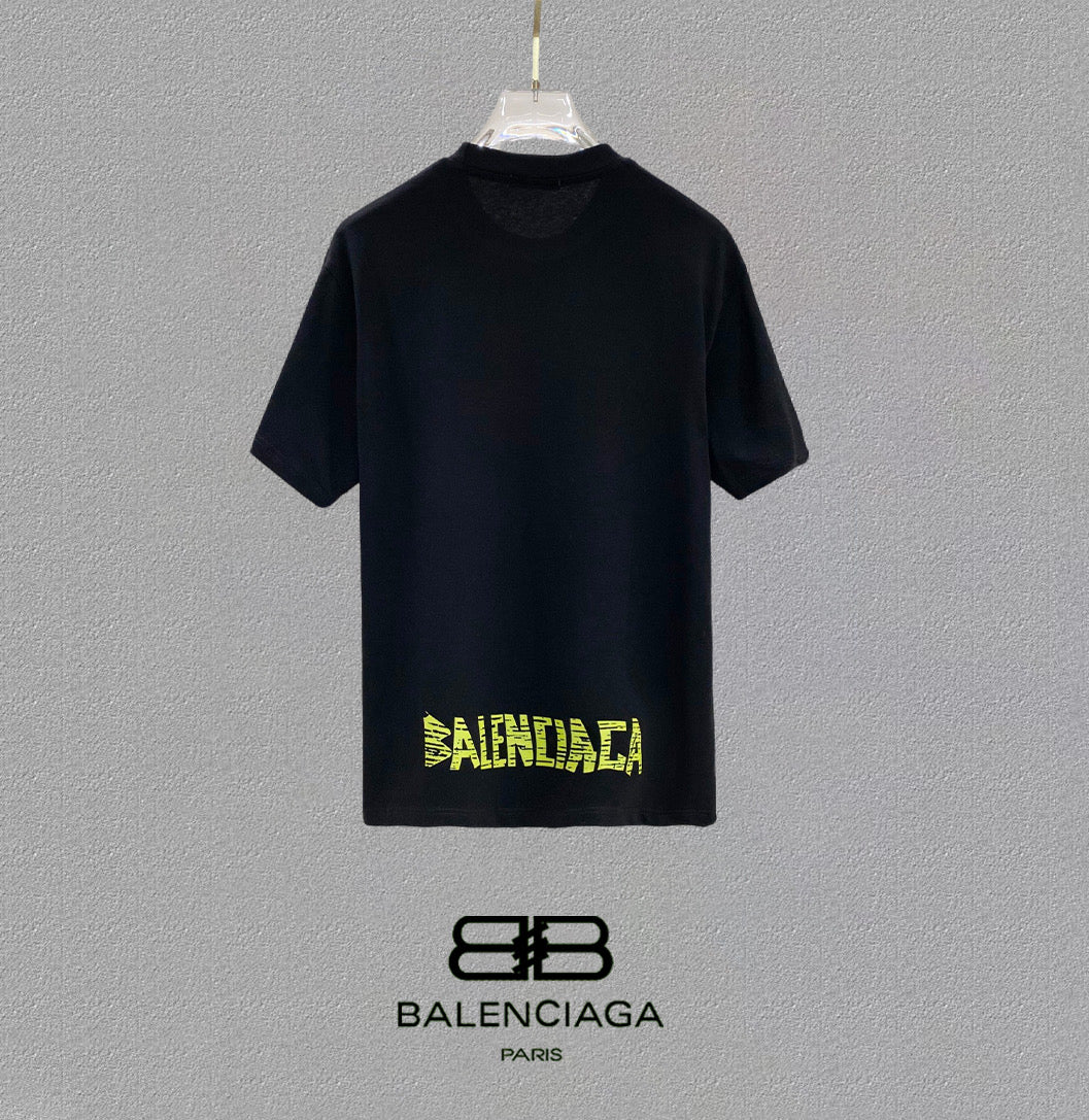 BALENCIAGA 25SS Premium Logo Print Patch Crewneck T-Shirt – Unisex
