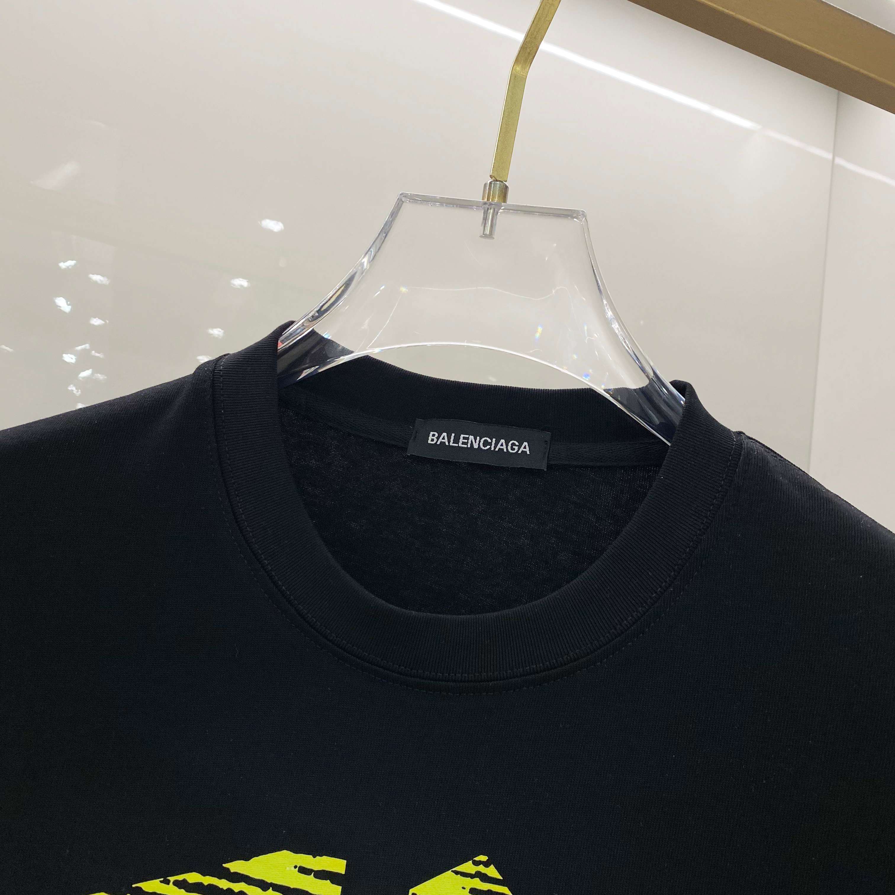BALENCIAGA 25SS Premium Logo Print Patch Crewneck T-Shirt – Unisex