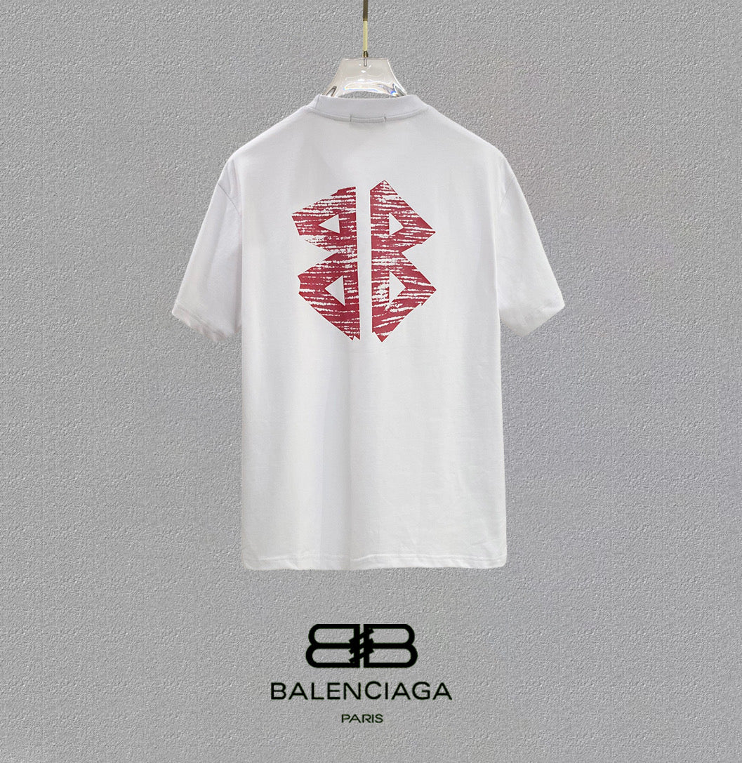 BALENCIAGA 25SS Premium Logo Print Patch Crewneck T-Shirt – Unisex