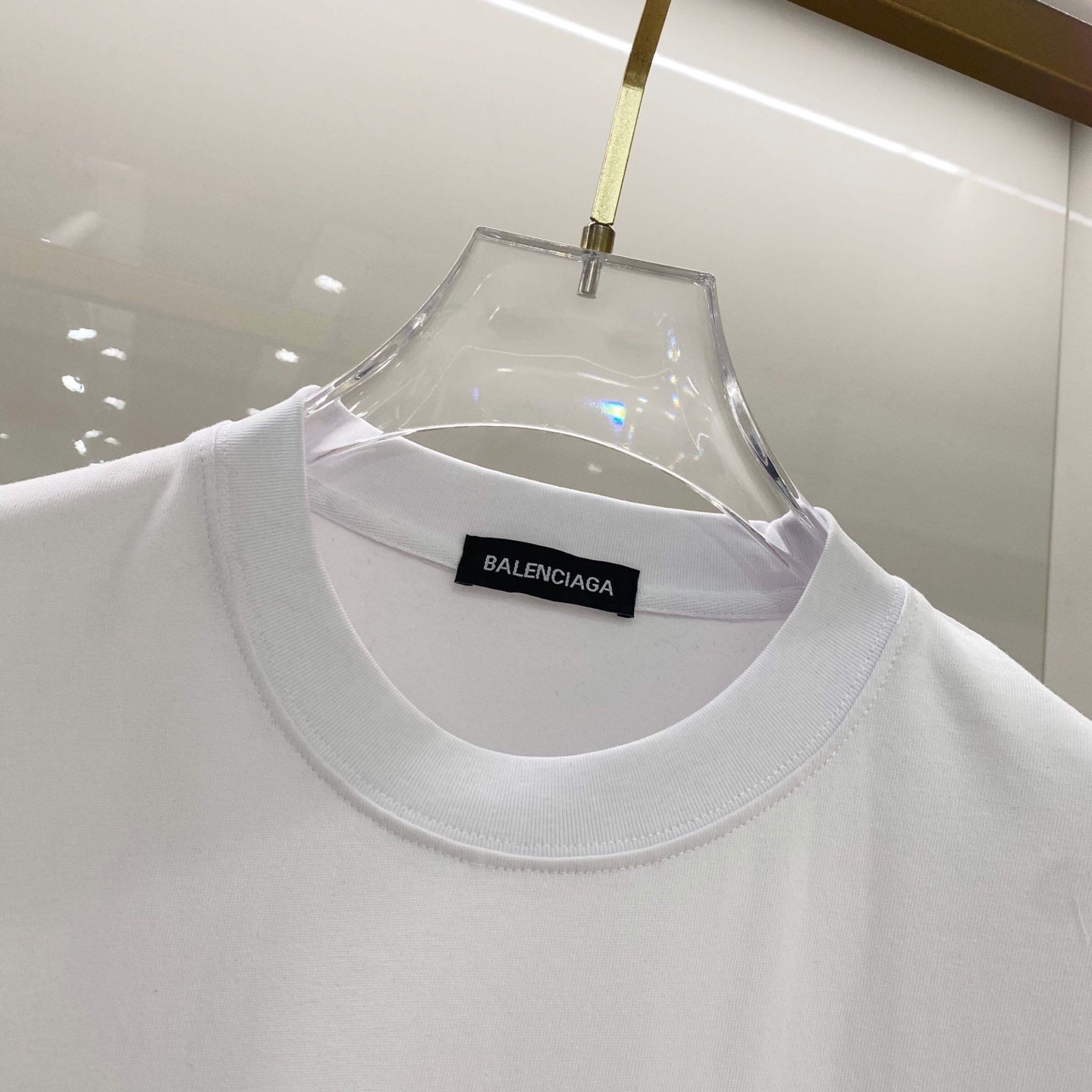 BALENCIAGA 25SS Premium Logo Print Patch Crewneck T-Shirt – Unisex