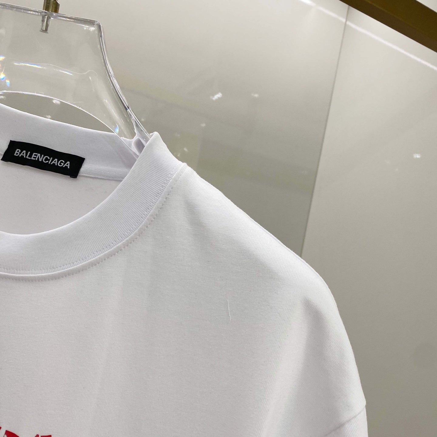 BALENCIAGA 25SS Premium Logo Print Patch Crewneck T-Shirt – Unisex