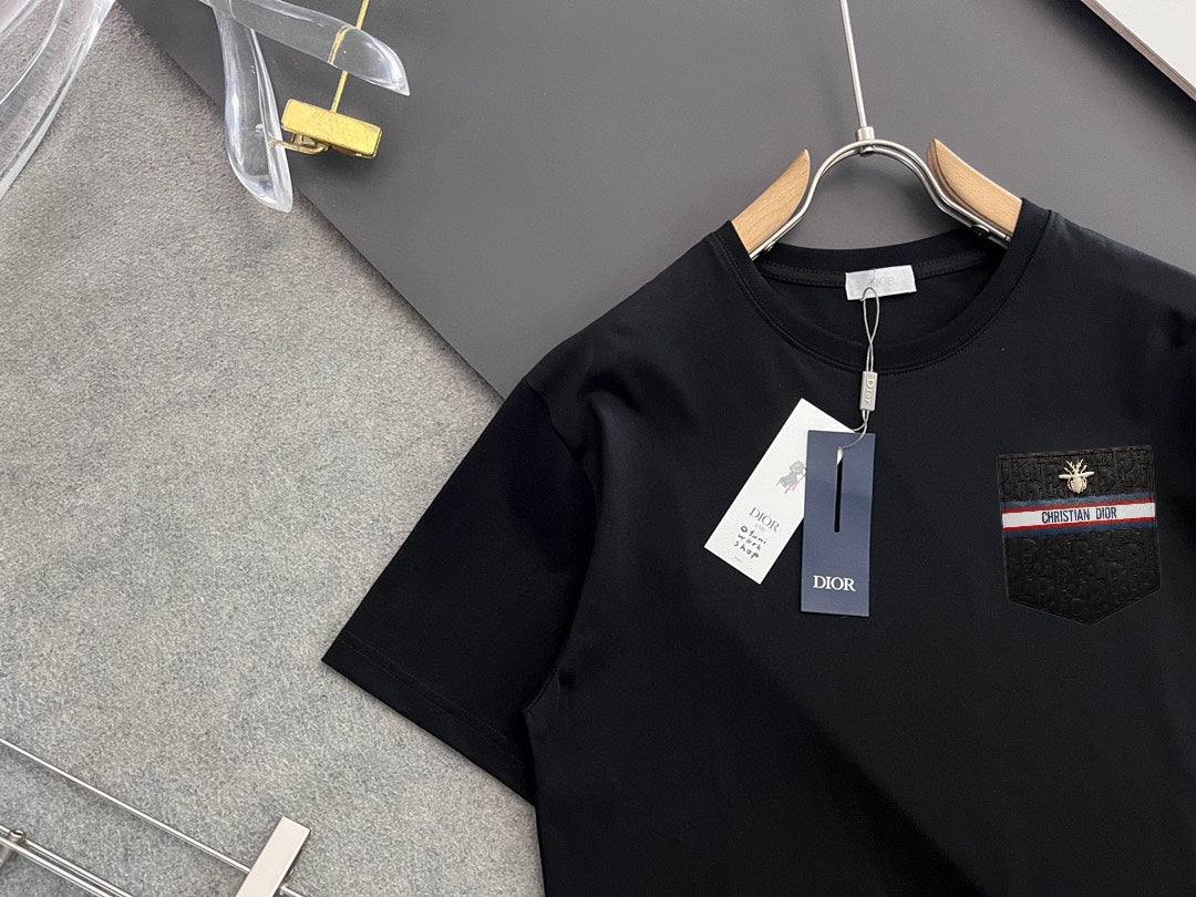 DIOR 2025 Early Spring Gold Thread Logo T-Shirt | Sizes S–XXL