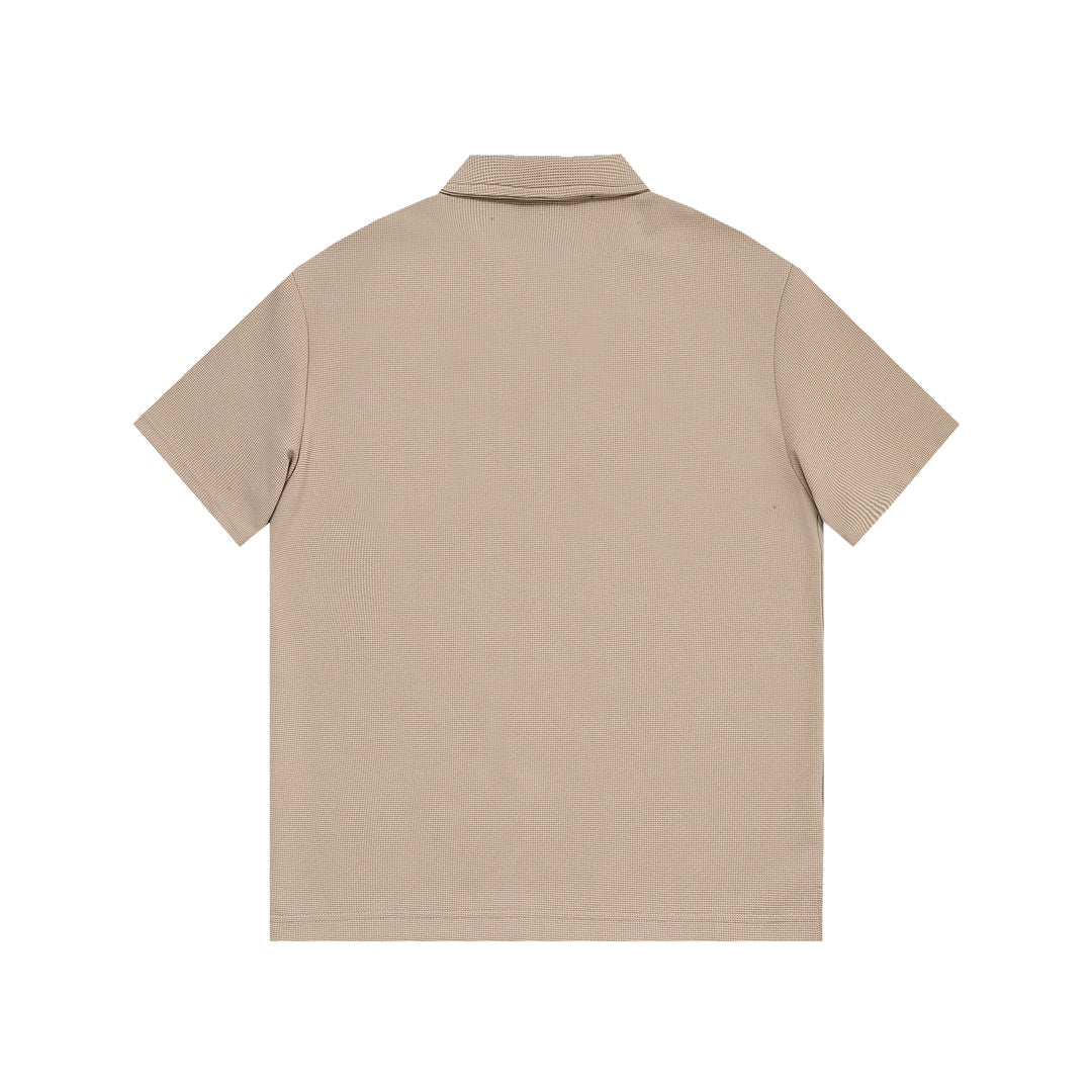 DIOR Dual-Tone Sleeve Badge Waffle Polo Shirt | Sizes M–3XL