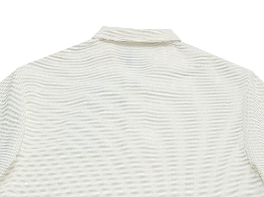 DIOR Dual-Tone Sleeve Badge Waffle Polo Shirt | Sizes M–3XL