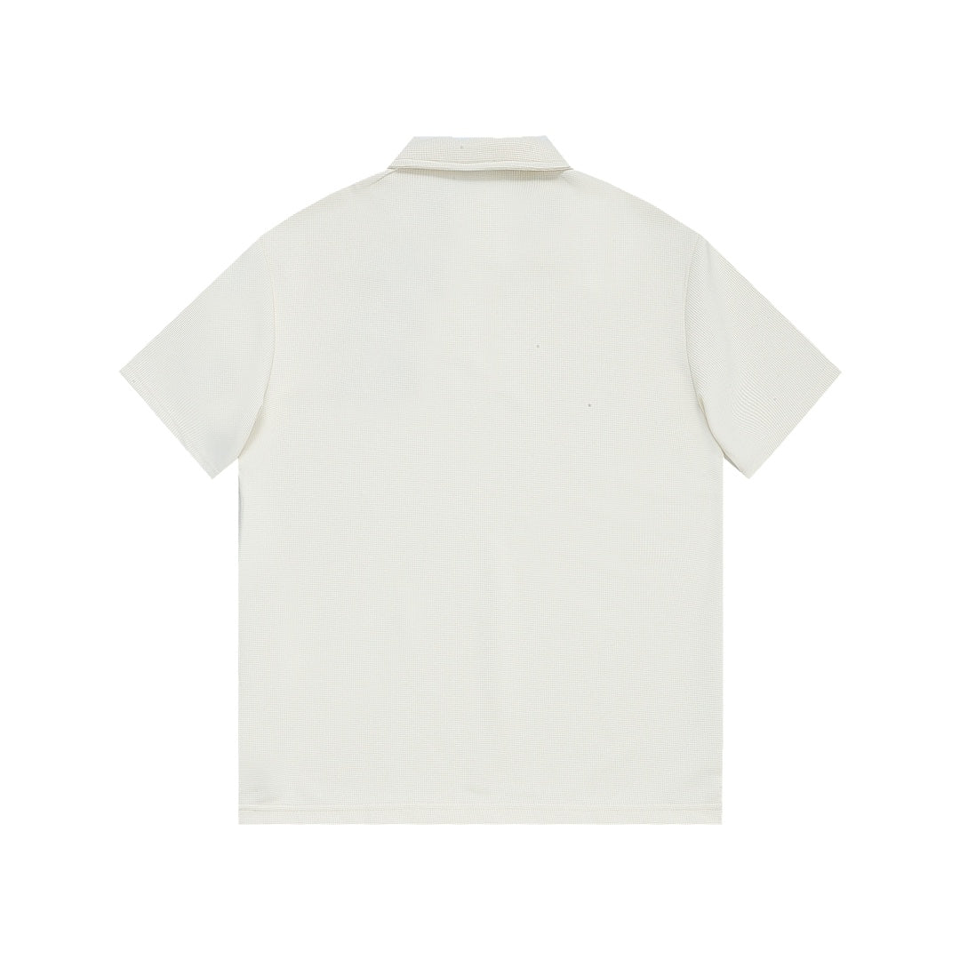 DIOR Dual-Tone Sleeve Badge Waffle Polo Shirt | Sizes M–3XL