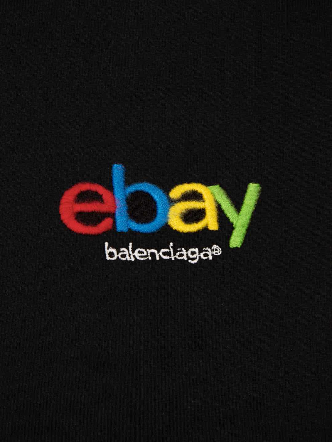BALENCIAGA Embroidered Logo Brushed Cotton T-Shirt – Unisex | Sizes 1–4
