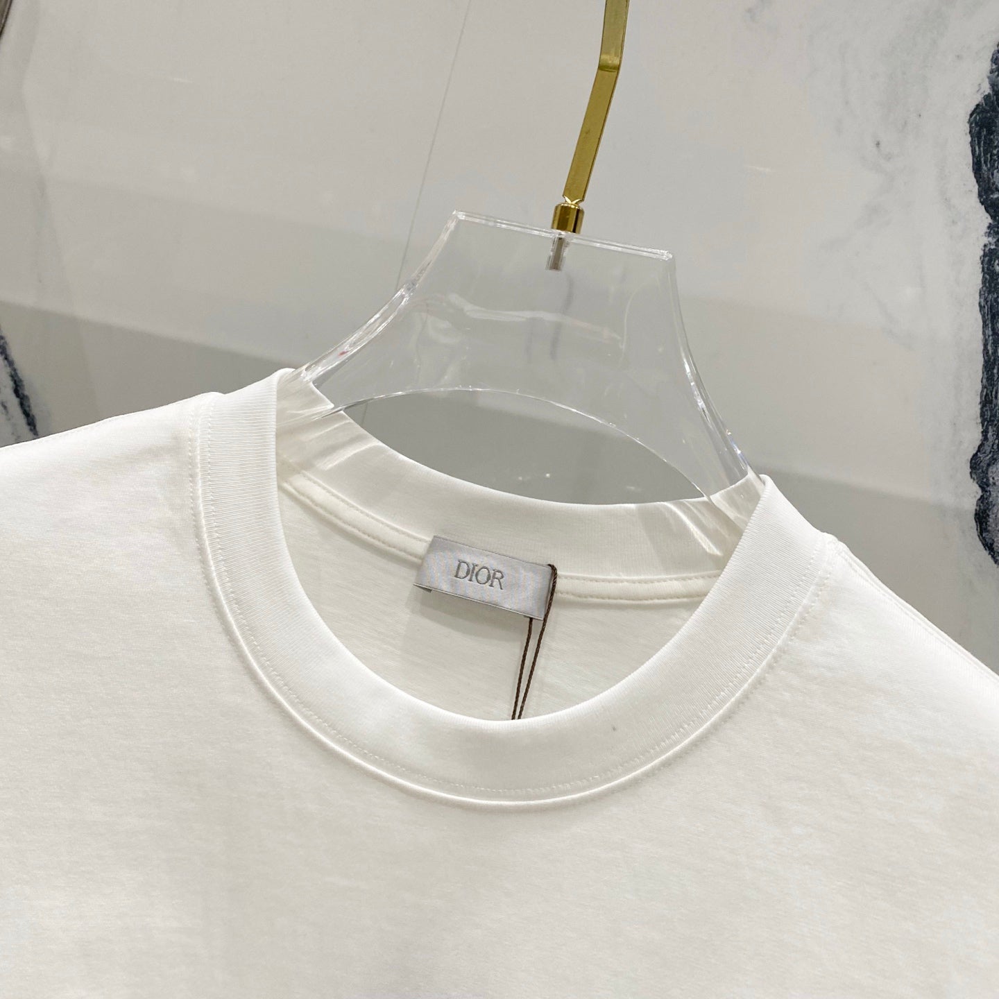 DIOR Embossed Logo Embroidery T-Shirt – Black/White | Sizes S–XL