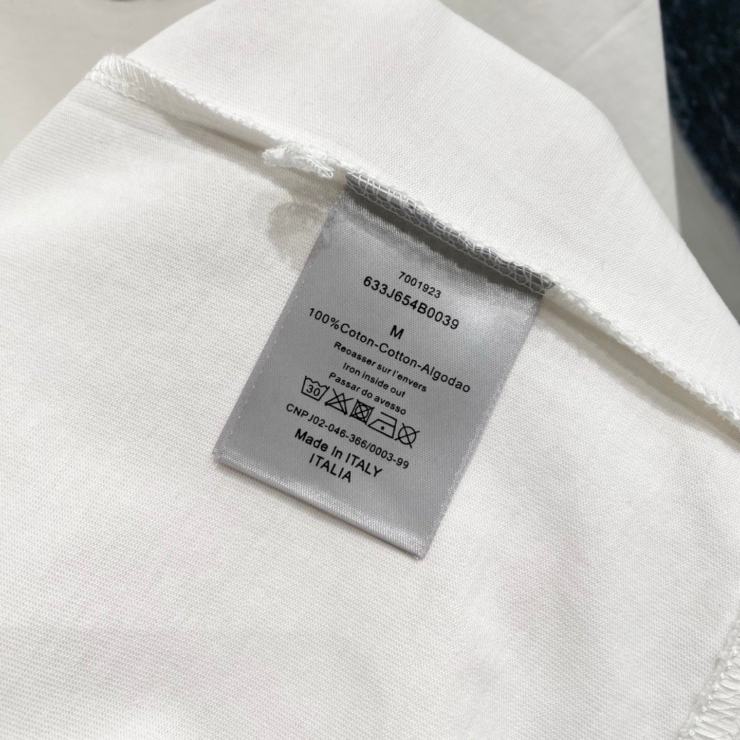 DIOR Embossed Logo Embroidery T-Shirt – Black/White | Sizes S–XL