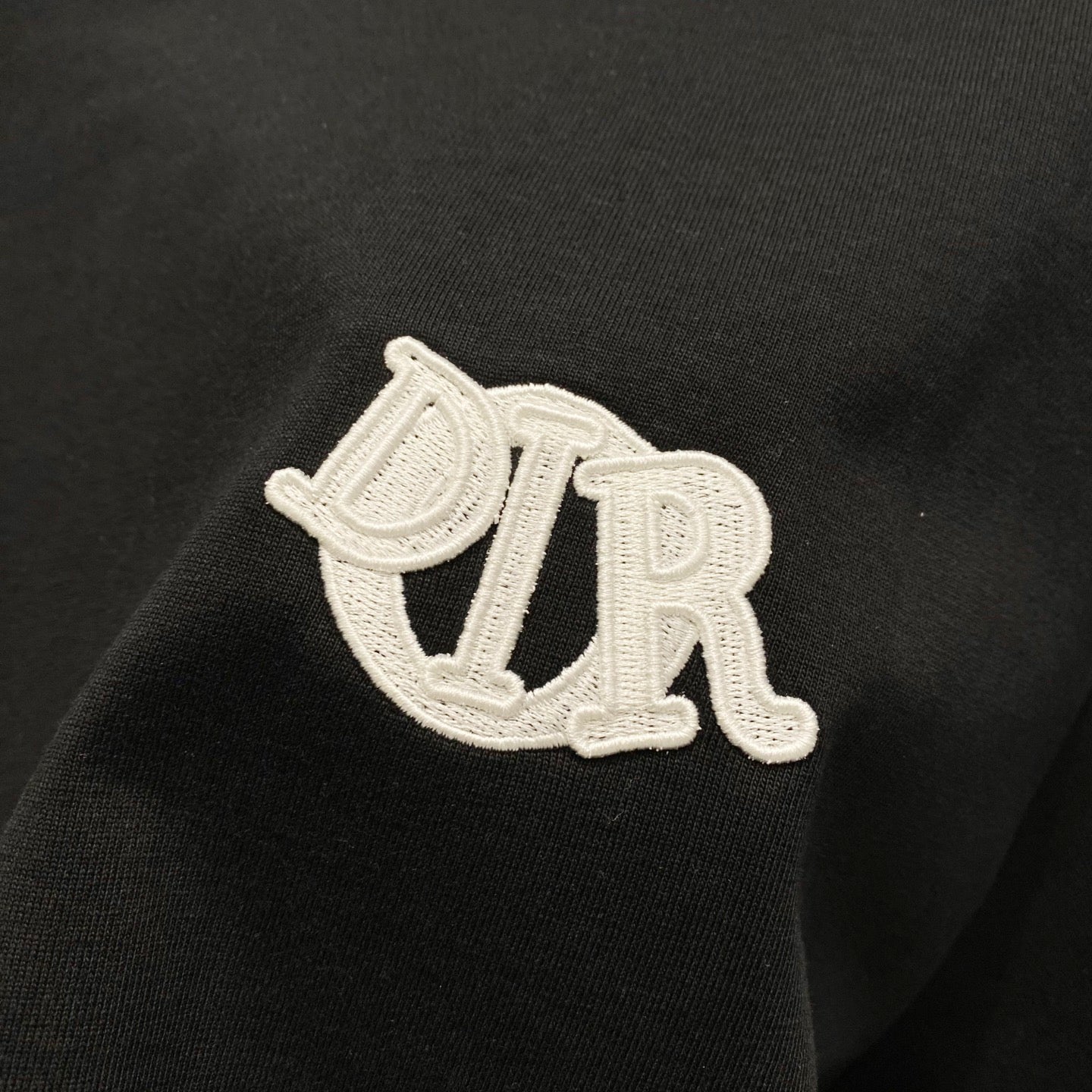 DIOR Embossed Logo Embroidery T-Shirt – Black/White | Sizes S–XL