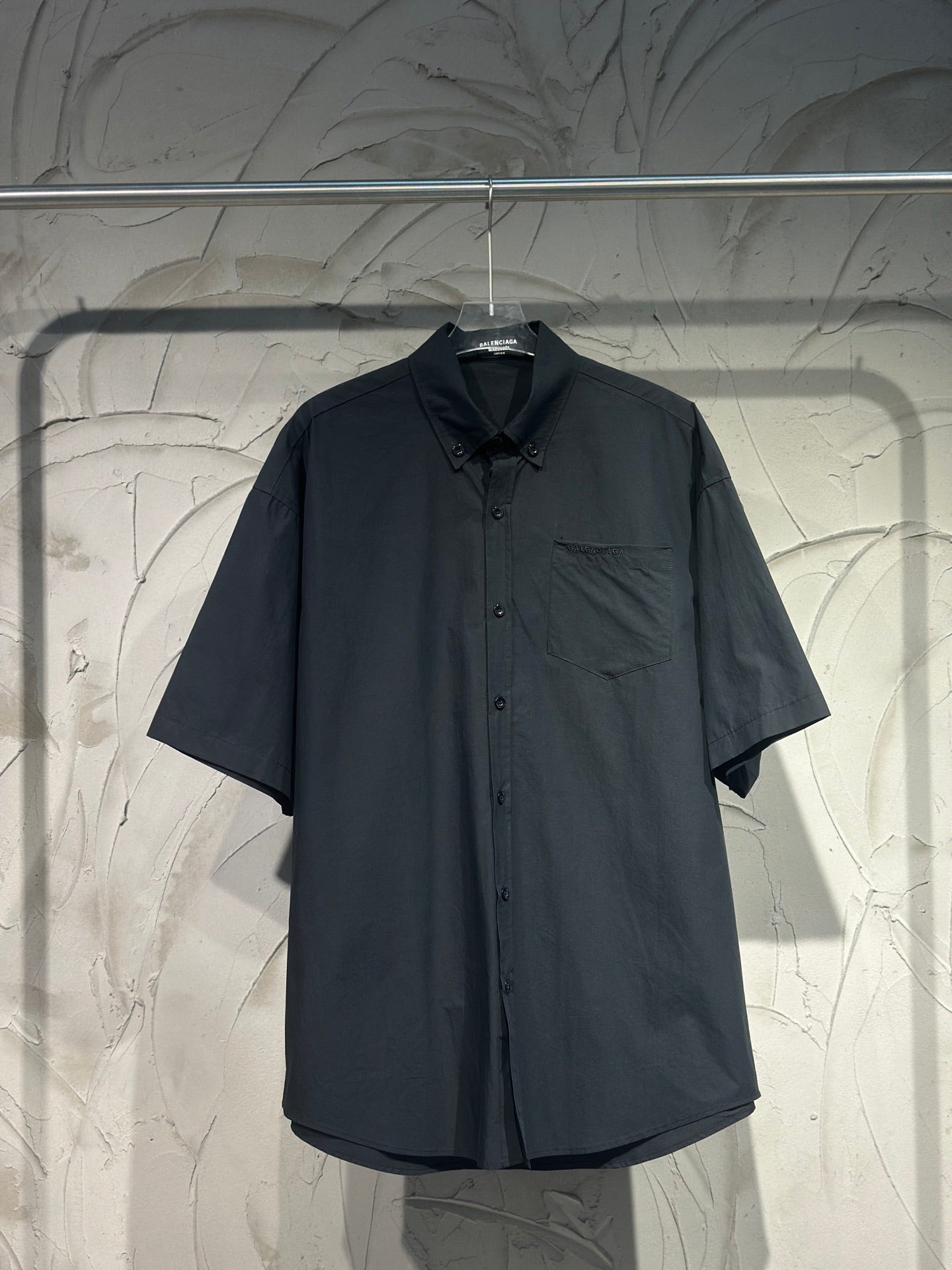 BALENCIAGA Red Signature Tape Short-Sleeve Shirt – Unisex | Sizes 1–3