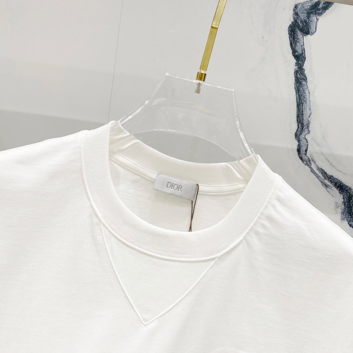 DIOR Embossed Logo Embroidery T-Shirt – Black/White | Sizes S–XL