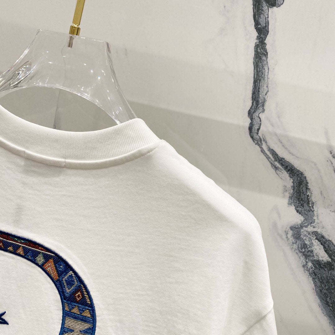 DIOR Embossed Logo Embroidery T-Shirt – Black/White | Sizes S–XL