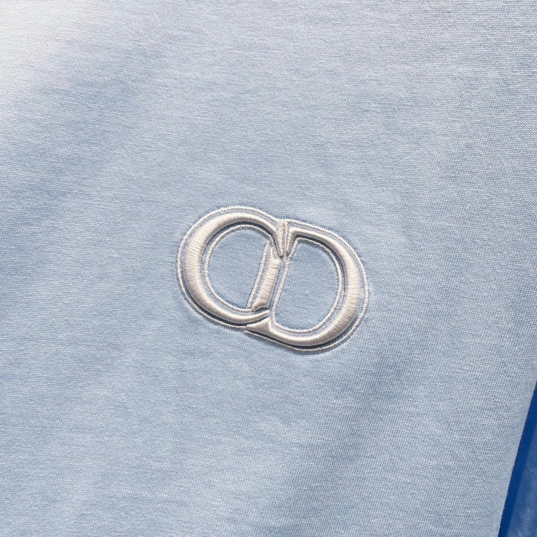 DIOR Embossed Logo Embroidery T-Shirt – Black/White | Sizes S–XL