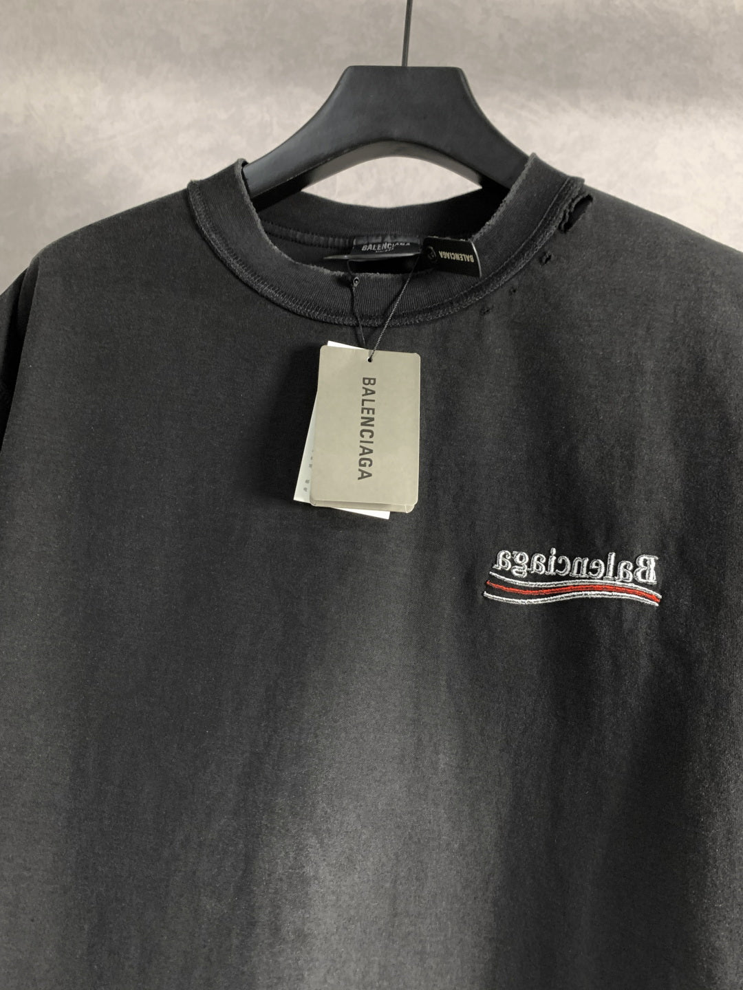 BALENCIAGA Reversible Coke Embroidered Distressed T-Shirt – Unisex | Sizes XS–L