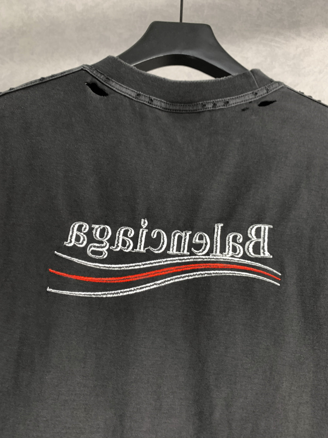 BALENCIAGA Reversible Coke Embroidered Distressed T-Shirt – Unisex | Sizes XS–L