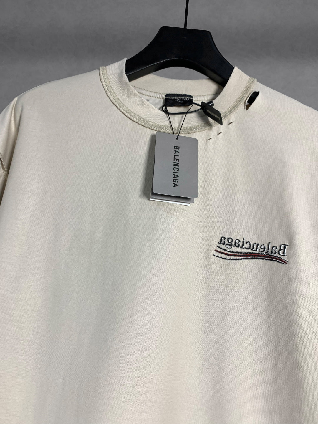 BALENCIAGA Reversible Coke Embroidered Distressed T-Shirt – Unisex | Sizes XS–L