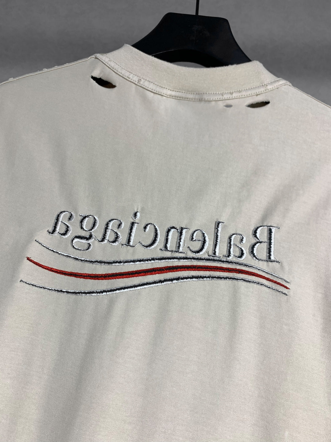 BALENCIAGA Reversible Coke Embroidered Distressed T-Shirt – Unisex | Sizes XS–L
