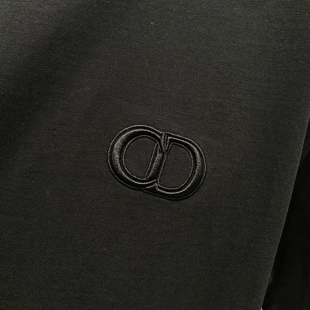 DIOR Embossed Logo Embroidery T-Shirt – Black/White | Sizes S–XL