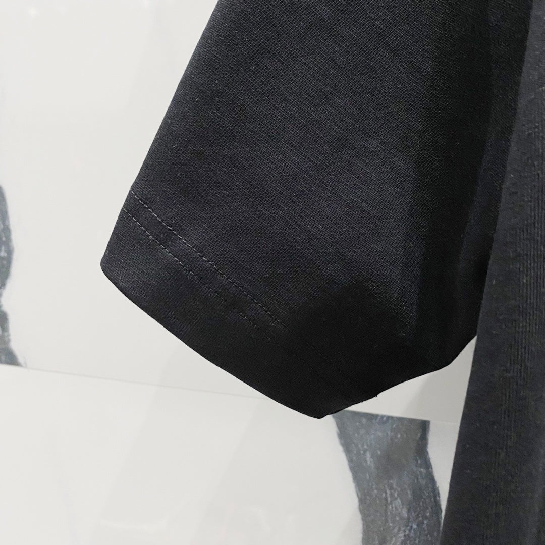 DIOR Embossed Logo Embroidery T-Shirt – Black/White | Sizes S–XL