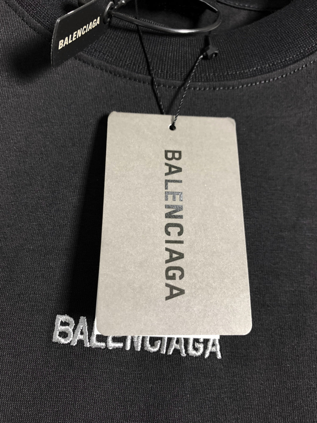 BALENCIAGA Front & Back Embroidered Logo T-Shirt – Unisex Oversized Fit | Sizes XS–L