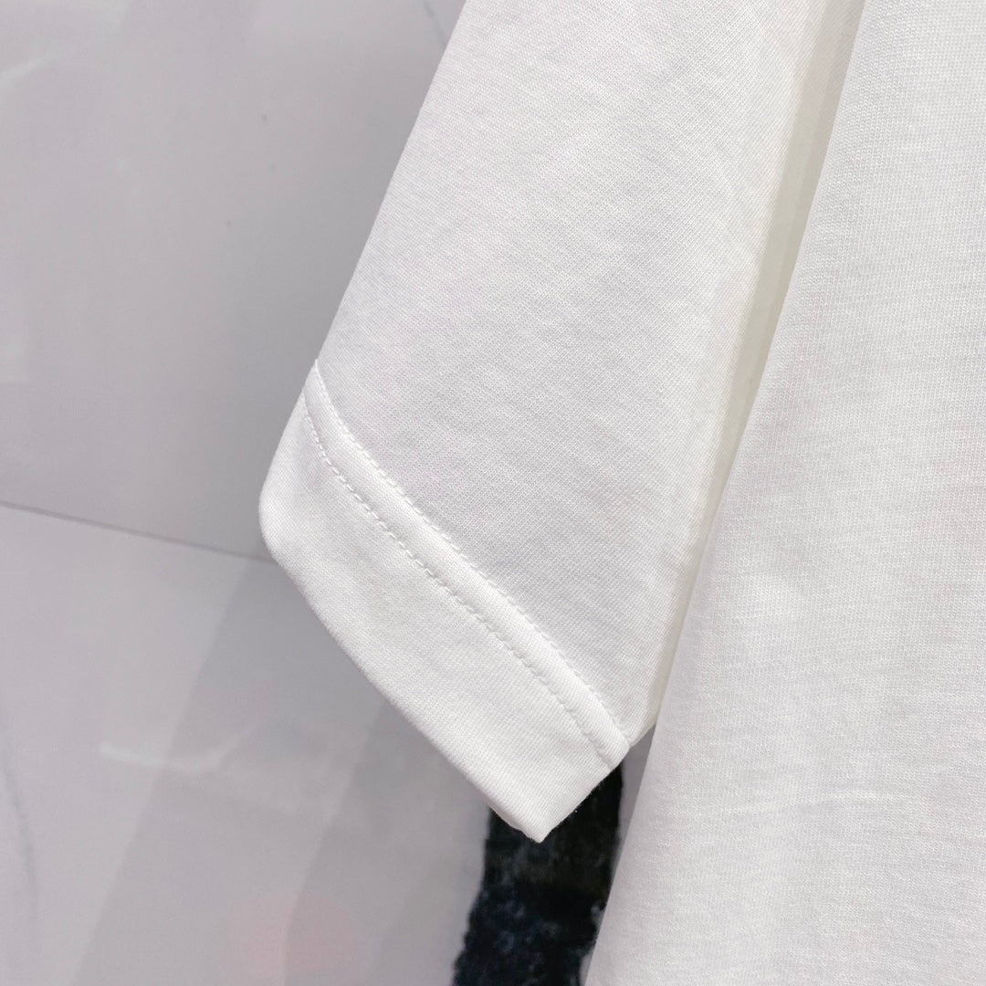 DIOR Embossed Logo Embroidery T-Shirt – Black/White | Sizes S–XL