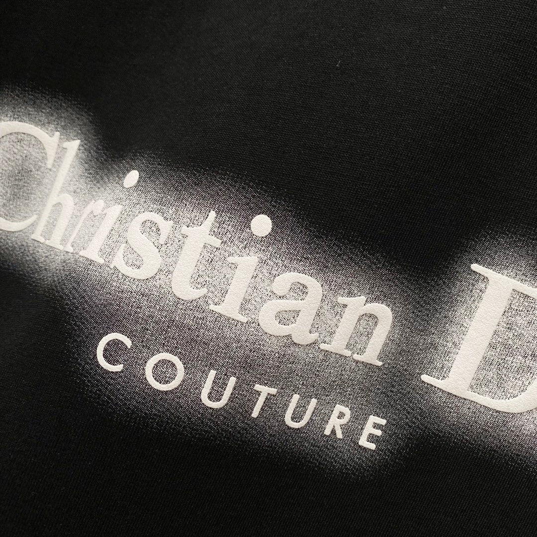 DIOR Embossed Logo Embroidery T-Shirt – Black/White | Sizes S–XL
