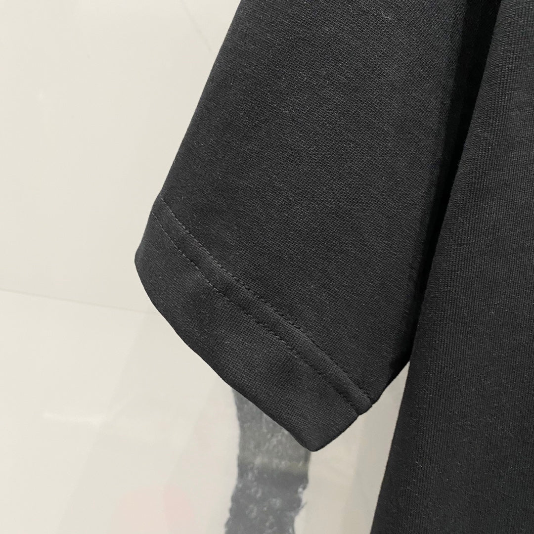 DIOR Embossed Logo Embroidery T-Shirt – Black/White | Sizes S–XL