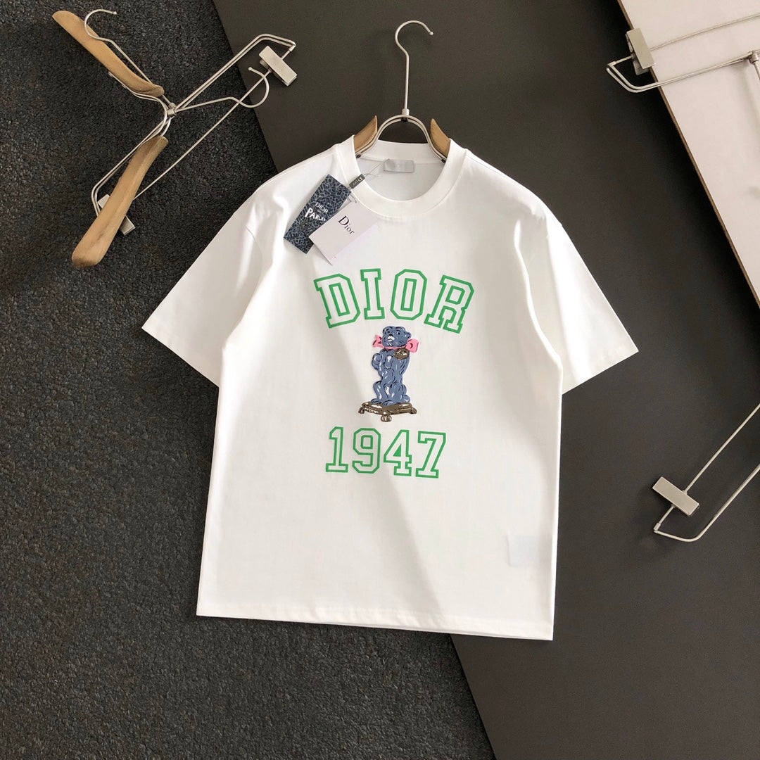 DIOR 2025 New Season Printed T-Shirt – Premium Cotton | Sizes M–3XL