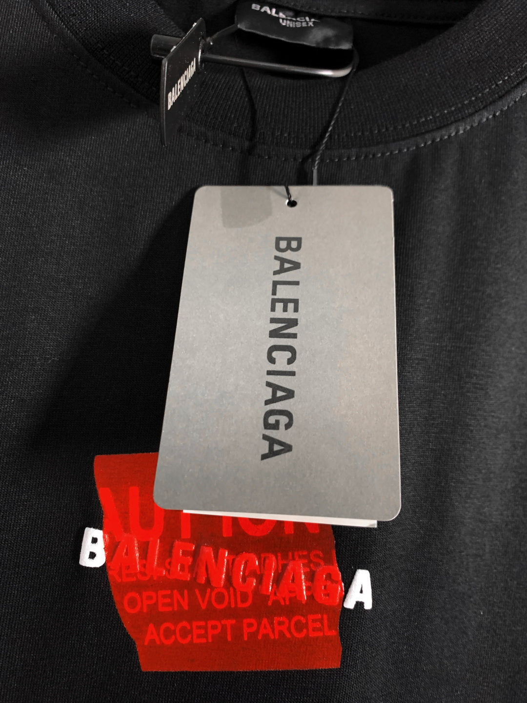 BALENCIAGA Tape Letter Embossed T-Shirt – Unisex Relaxed Fit | Sizes XS–L