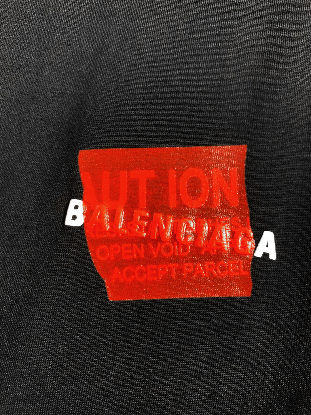 BALENCIAGA Tape Letter Embossed T-Shirt – Unisex Relaxed Fit | Sizes XS–L