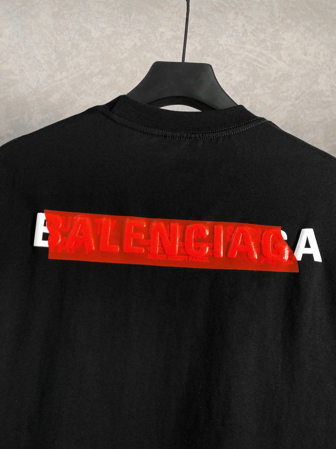BALENCIAGA Tape Letter Embossed T-Shirt – Unisex Relaxed Fit | Sizes XS–L
