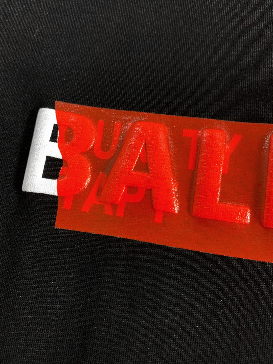 BALENCIAGA Tape Letter Embossed T-Shirt – Unisex Relaxed Fit | Sizes XS–L