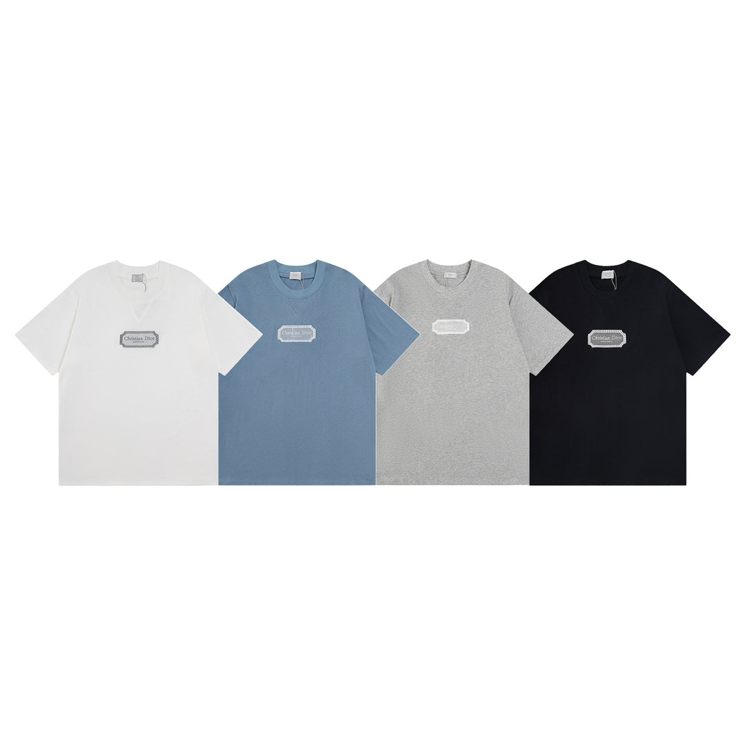 DIOR Couture Blade Embroidery T-Shirt – Premium Cotton | Sizes S–XL