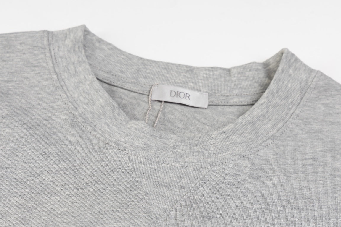 DIOR Couture Blade Embroidery T-Shirt – Premium Cotton | Sizes S–XL