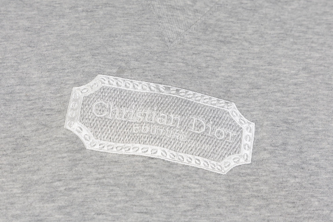 DIOR Couture Blade Embroidery T-Shirt – Premium Cotton | Sizes S–XL