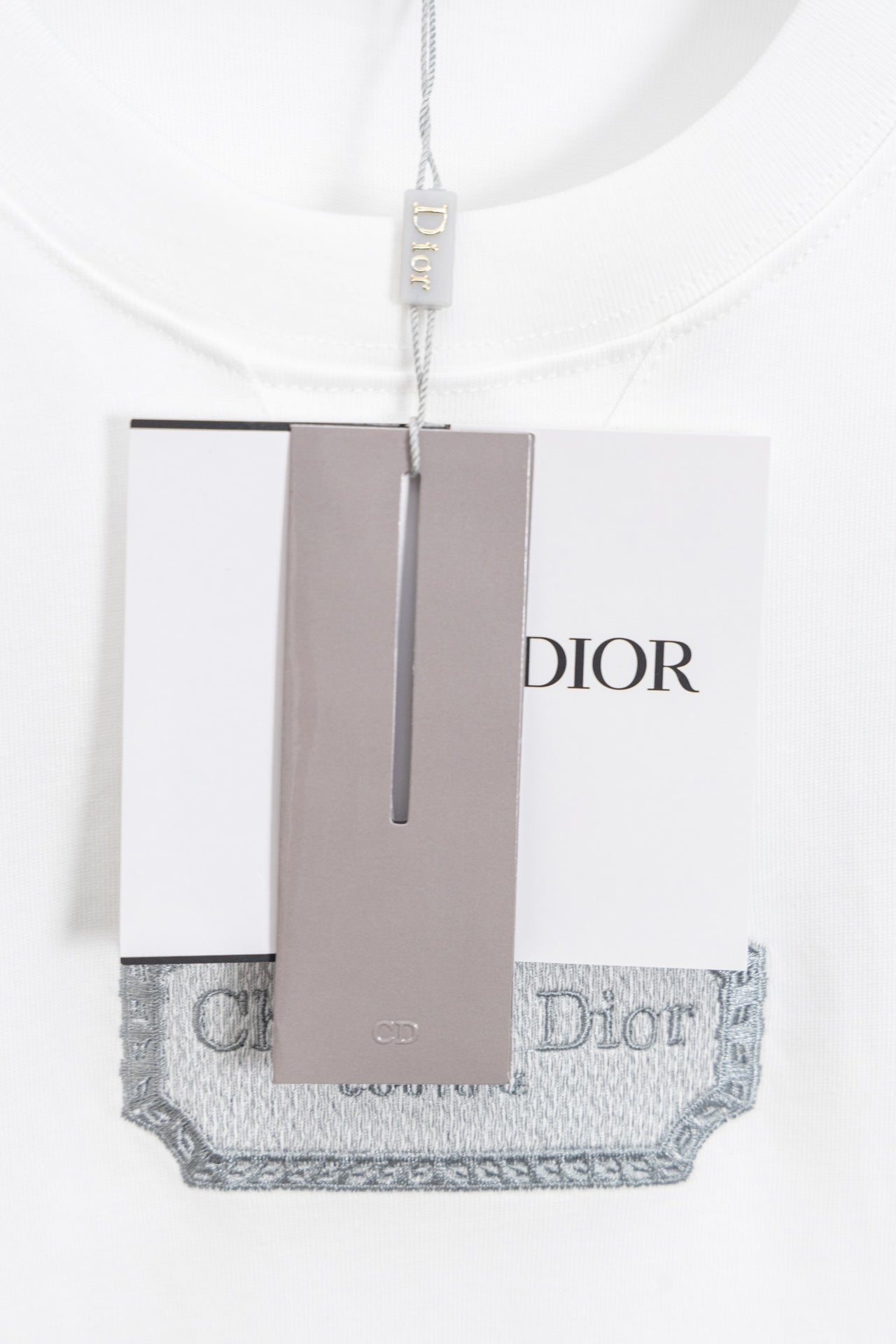 DIOR Couture Blade Embroidery T-Shirt – Premium Cotton | Sizes S–XL