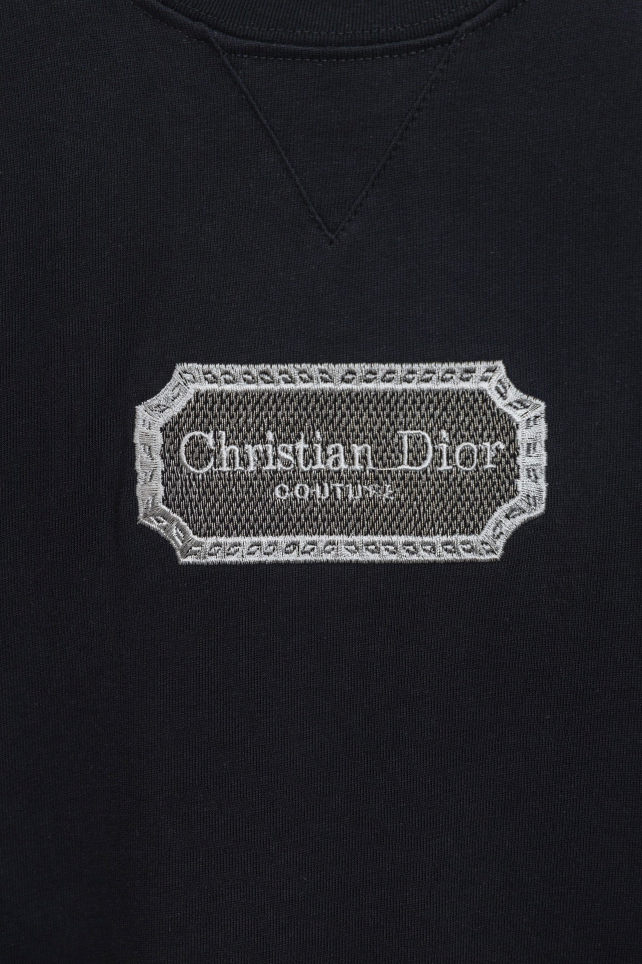 DIOR Couture Blade Embroidery T-Shirt – Premium Cotton | Sizes S–XL